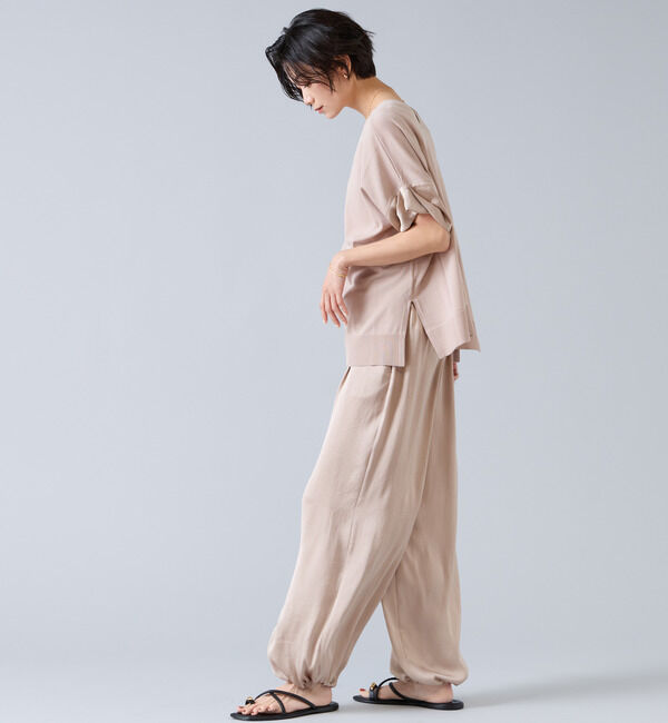 Liesse「【定番】袖サテンニット」|ニット・セーター|