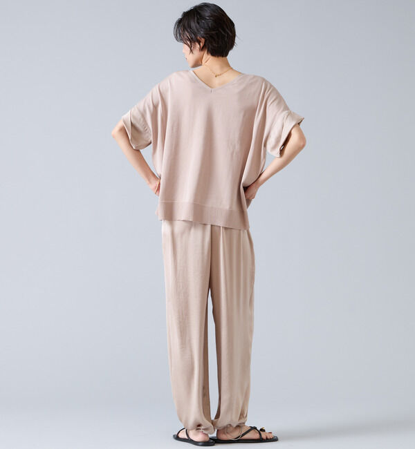 Liesse「【定番】袖サテンニット」|ニット・セーター|