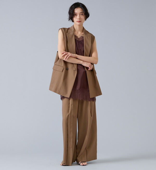 Liesse「テンセルナイロンタックワイドパンツ」|その他|