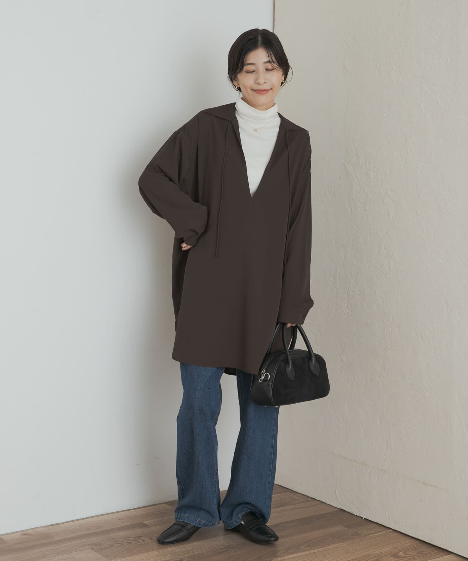 URBAN RESEARCH DOORS「ソフトテレコタートルプルオーバー」|Tシャツ・カットソー|