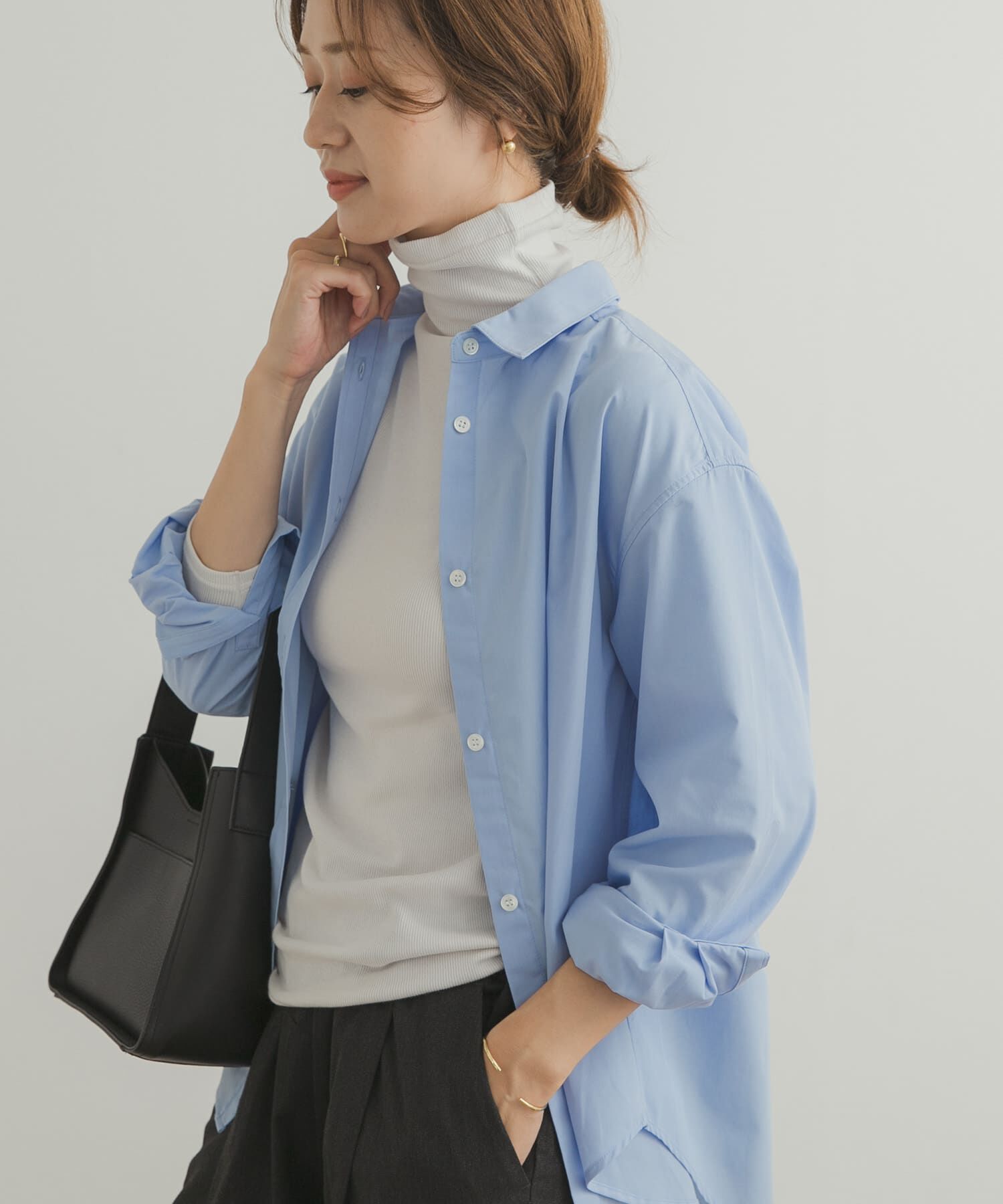 URBAN RESEARCH DOORS「ソフトテレコタートルプルオーバー」|Tシャツ・カットソー|