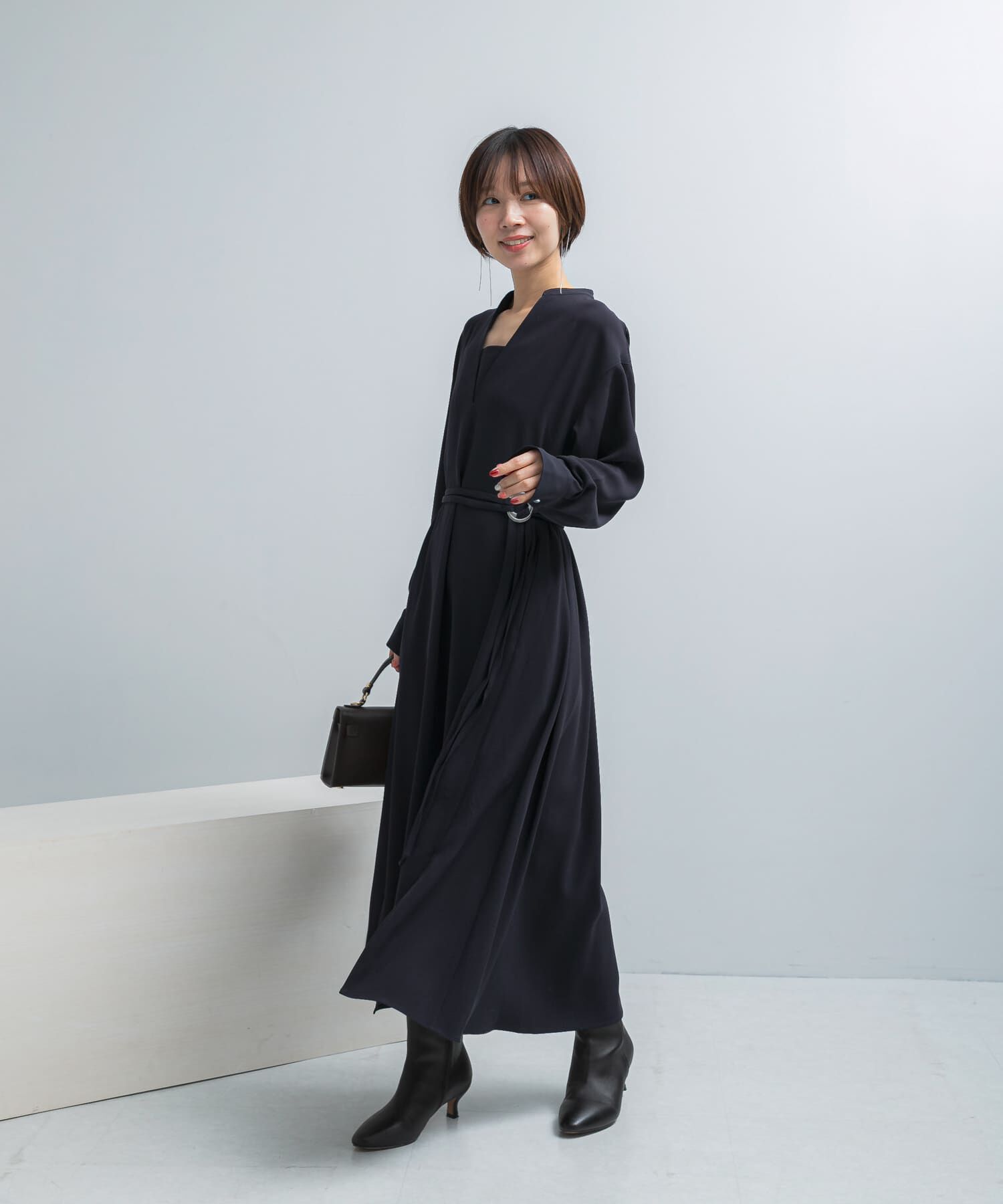 URBAN RESEARCH ROSSO「トリアセテート混Vネックワンピース」|ワンピース|