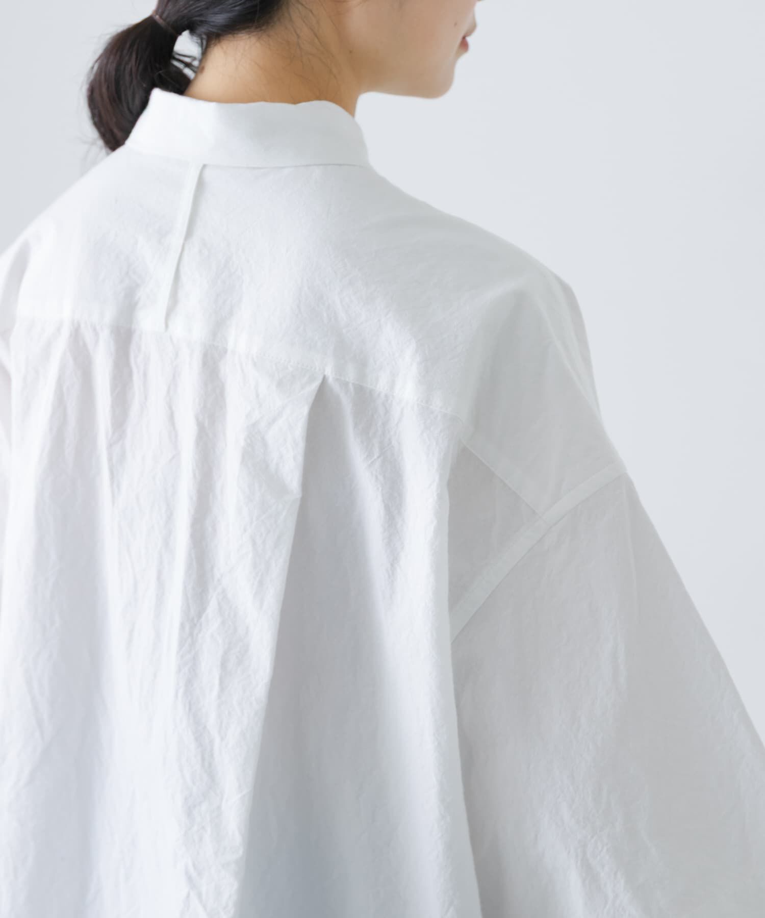 かぐれ「ワイドハーフスリーブシャツ」|シャツ・ブラウス|