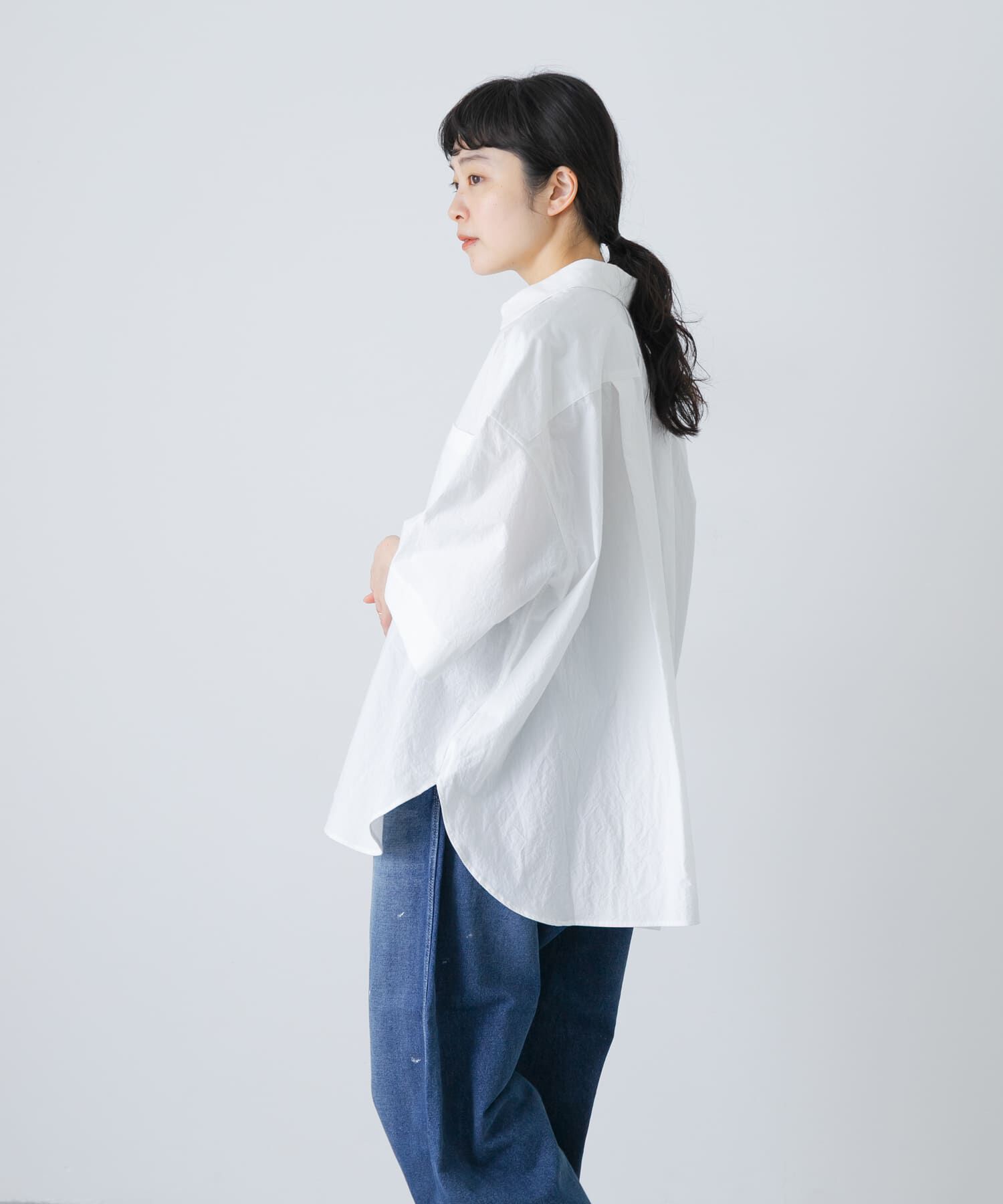 かぐれ「ワイドハーフスリーブシャツ」|シャツ・ブラウス|