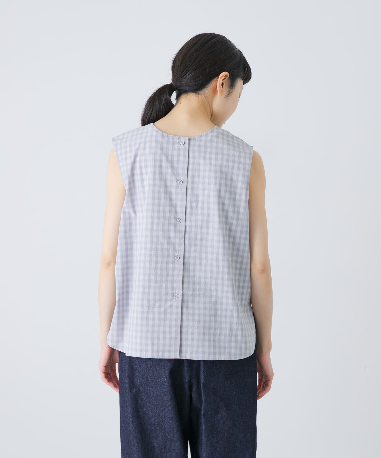 かぐれ「ギンガム2WAYブラウス」|シャツ・ブラウス|