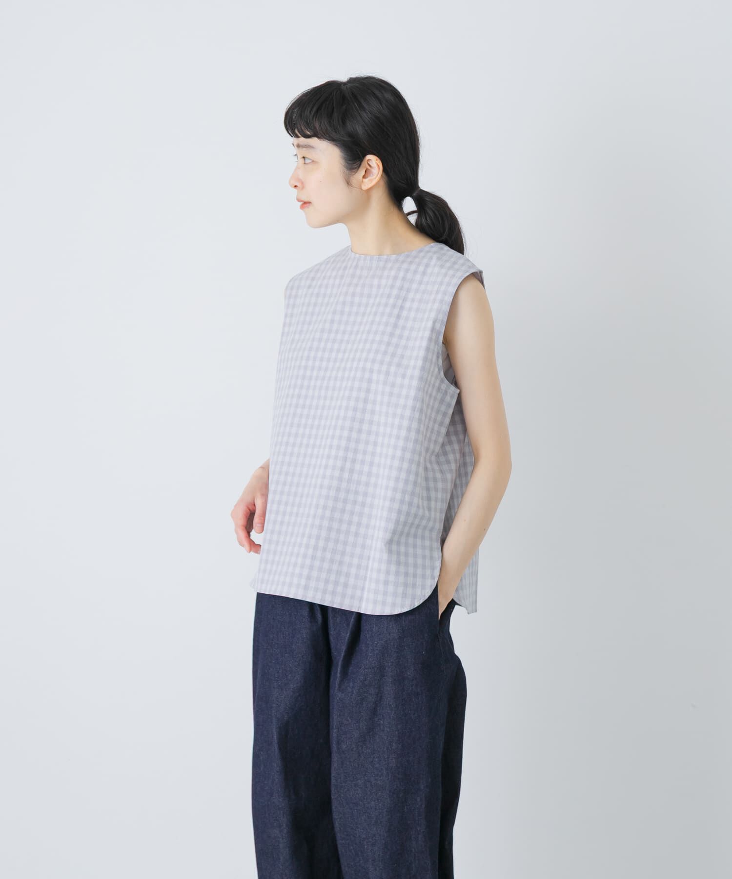 かぐれ「ギンガム2WAYブラウス」|シャツ・ブラウス|