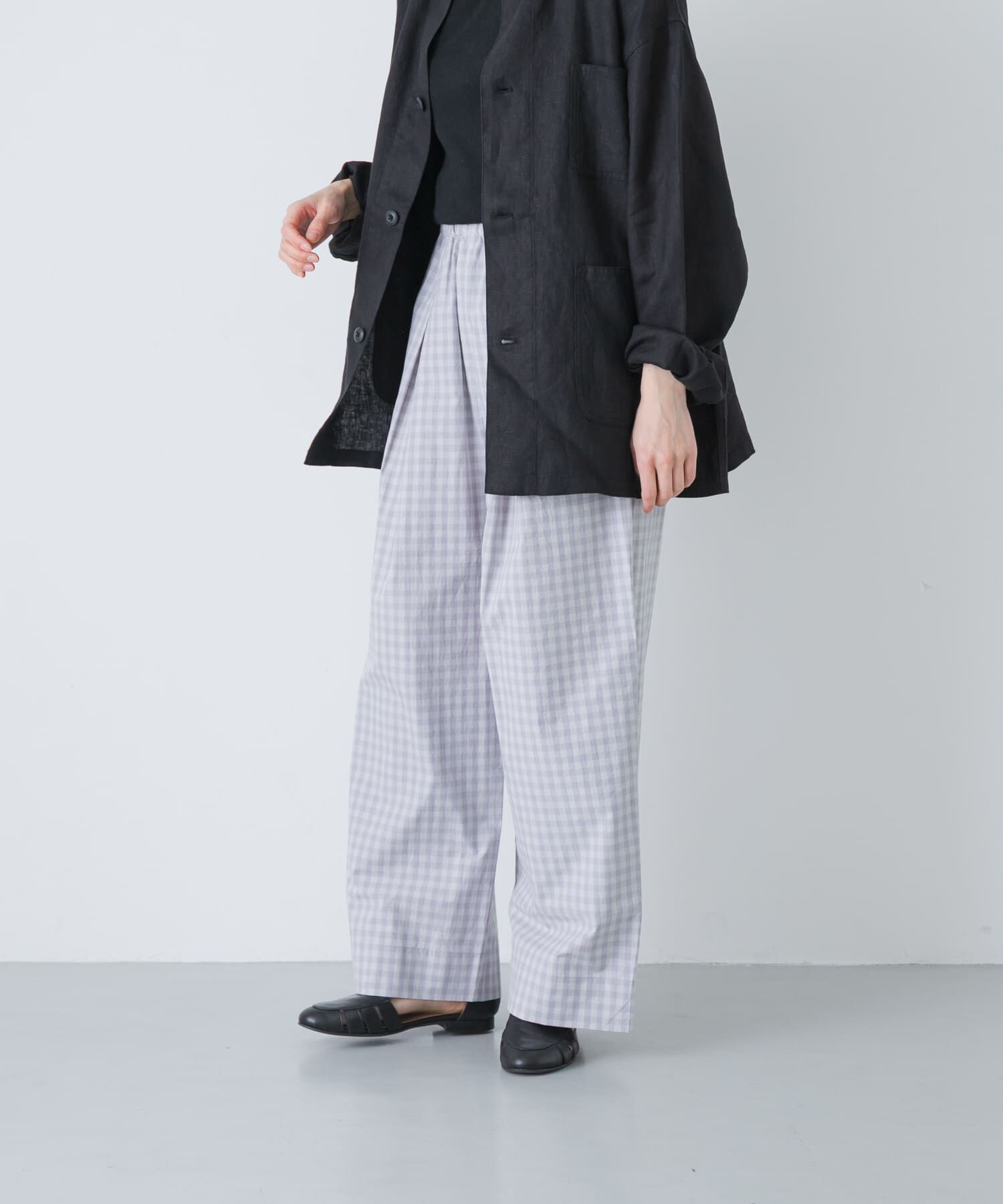 かぐれ「ギンガムタックワイドパンツ」|その他|