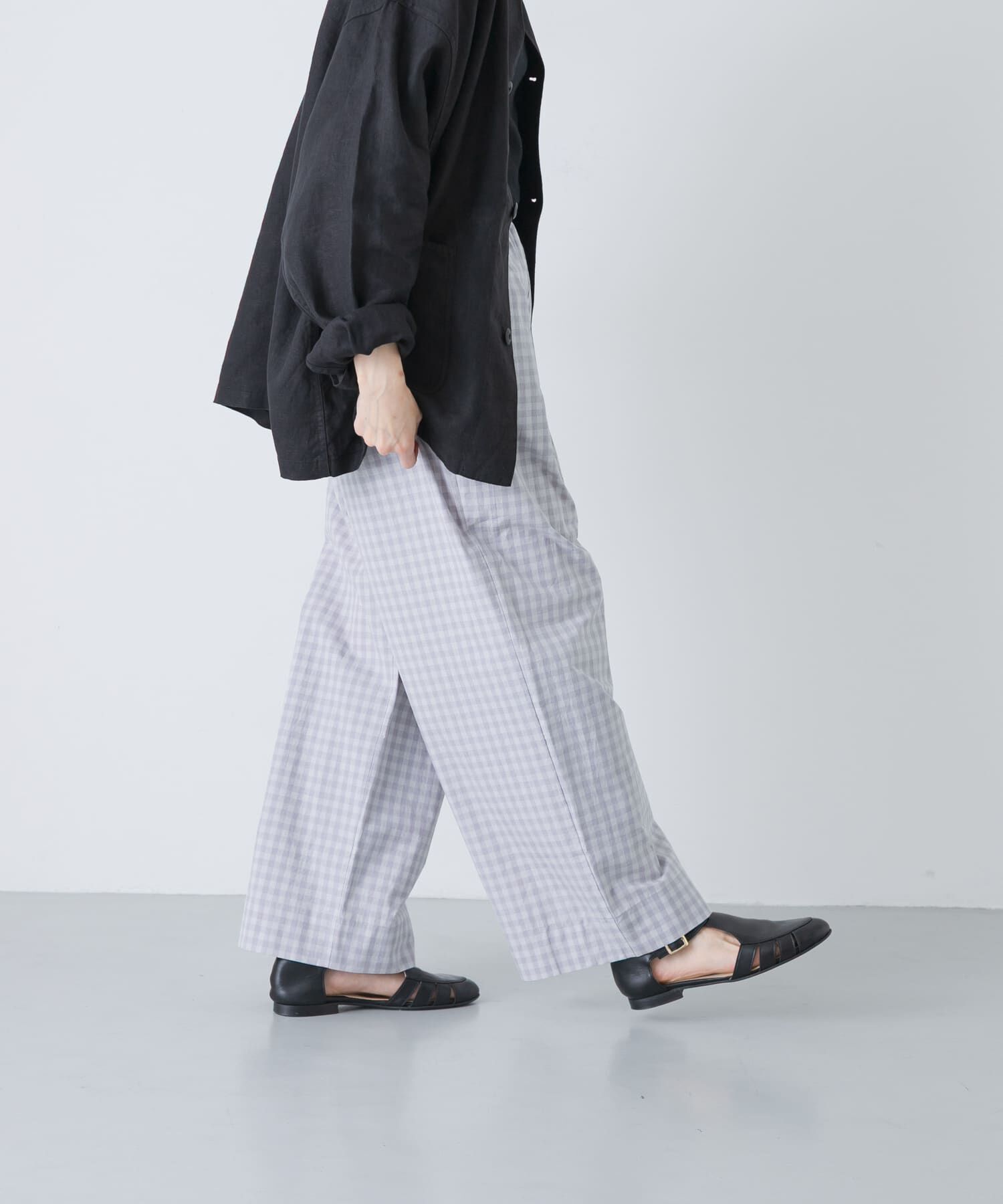 かぐれ「ギンガムタックワイドパンツ」|その他|