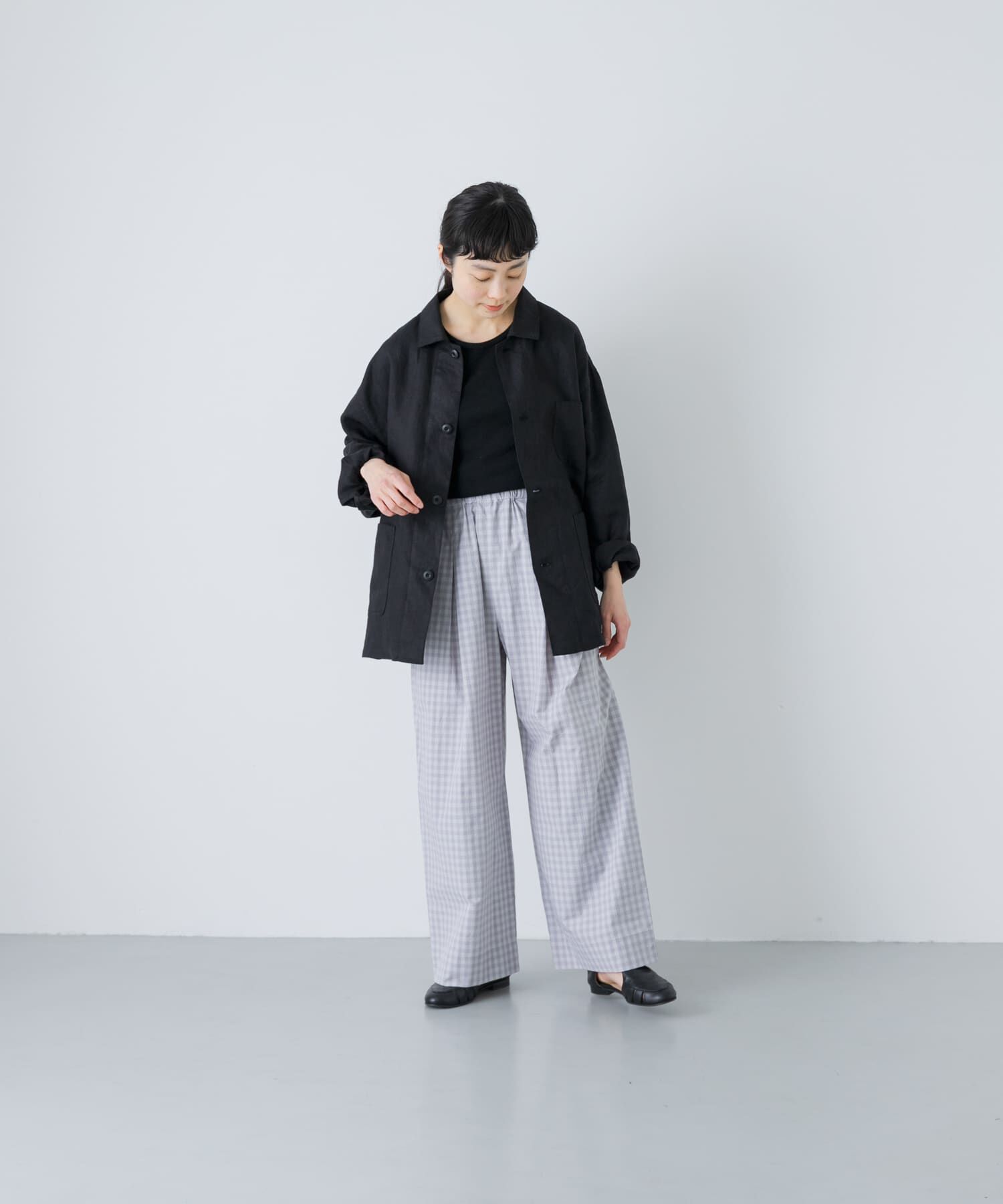 かぐれ「ギンガムタックワイドパンツ」|その他|