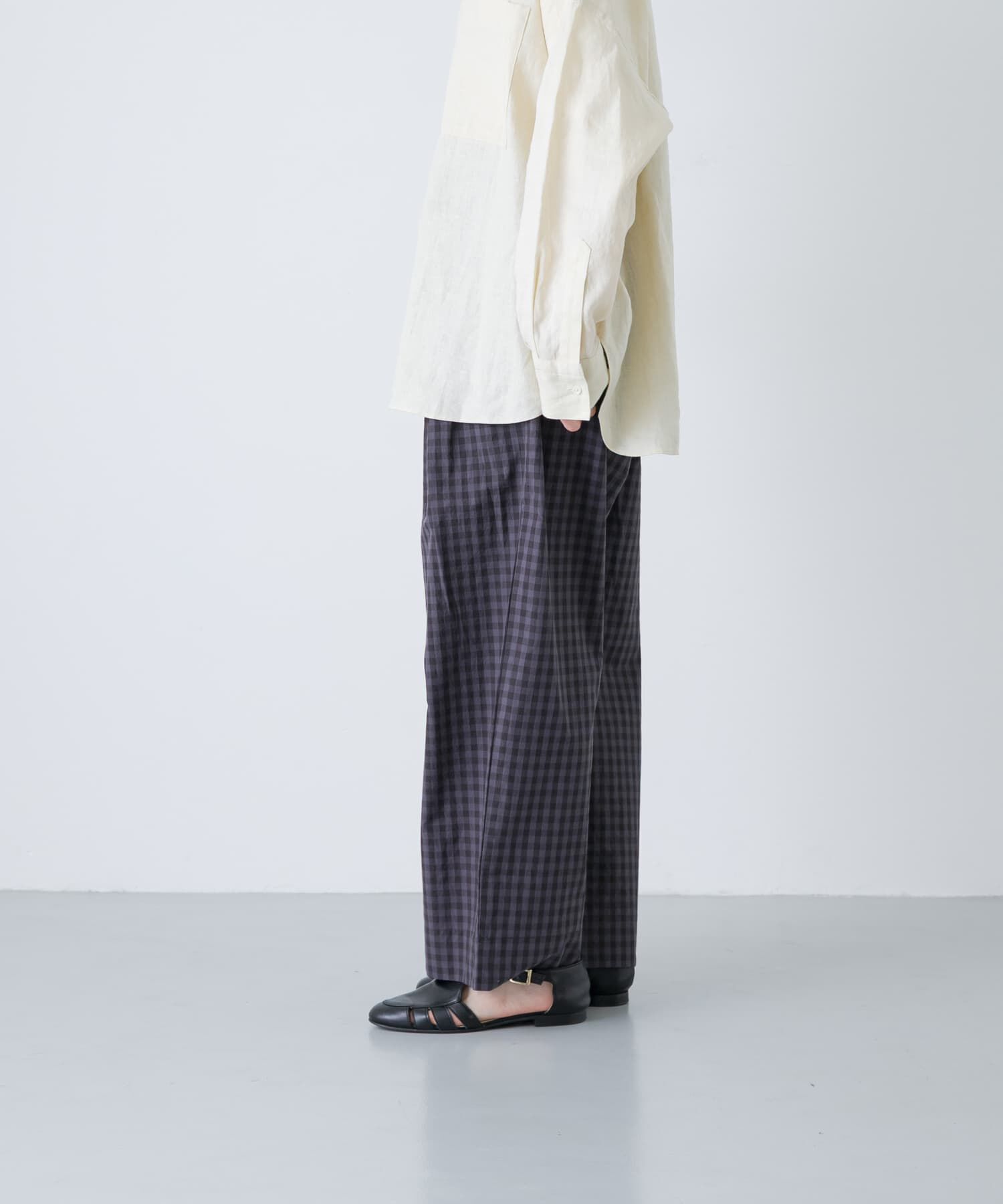 かぐれ「ギンガムタックワイドパンツ」|その他|