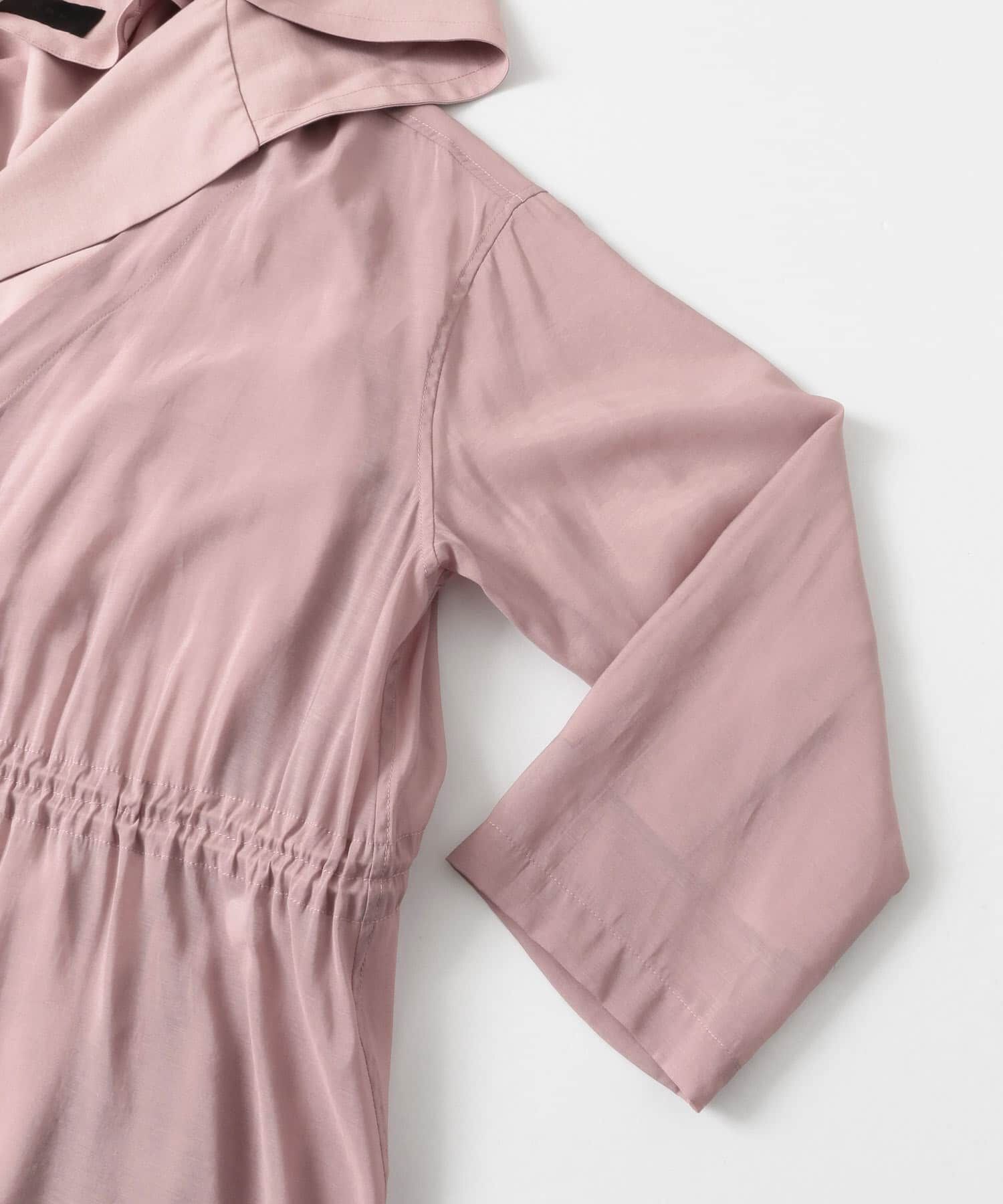  「レイヤードフーディーコート」|ノーカラーコート|