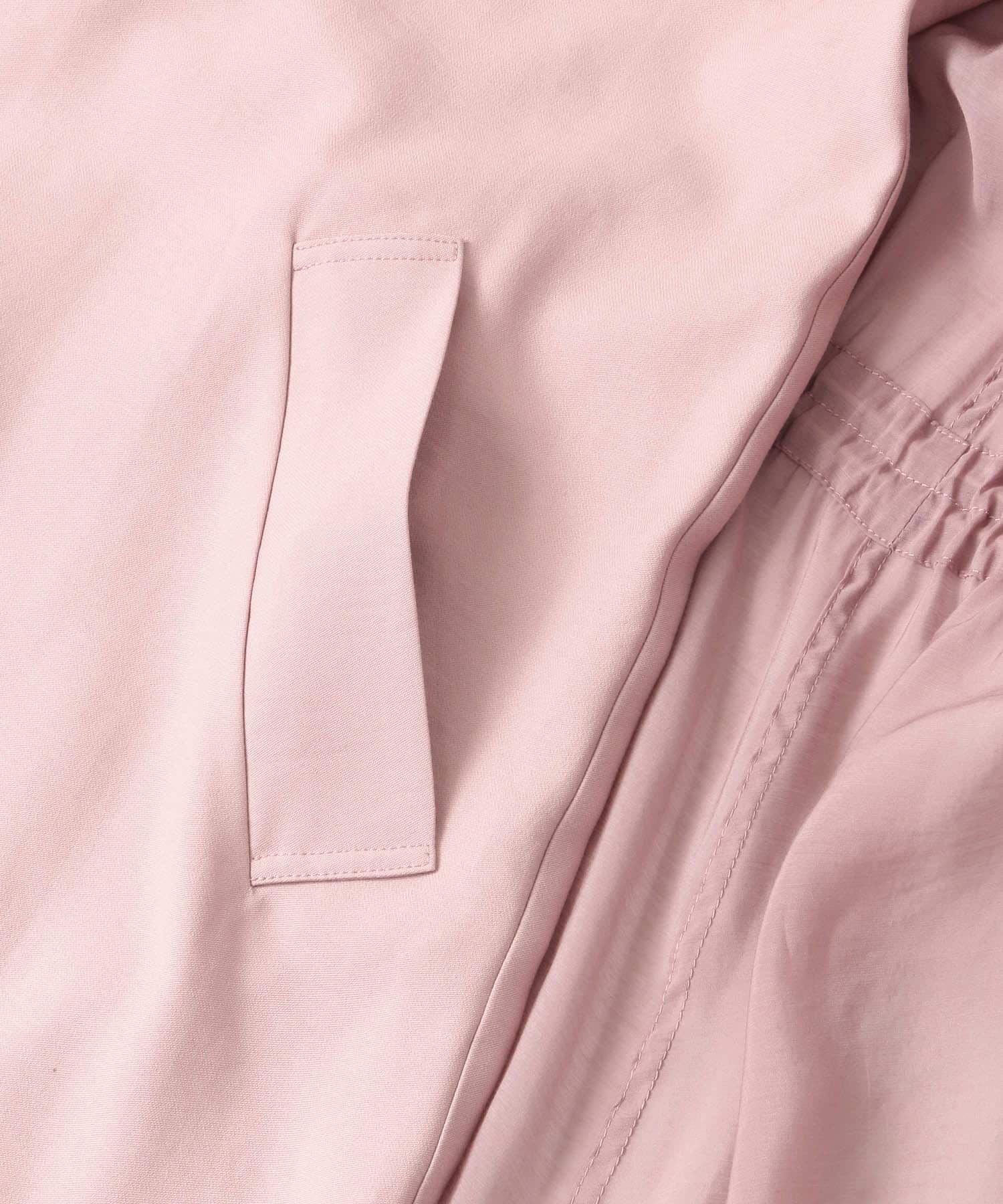  「レイヤードフーディーコート」|ノーカラーコート|