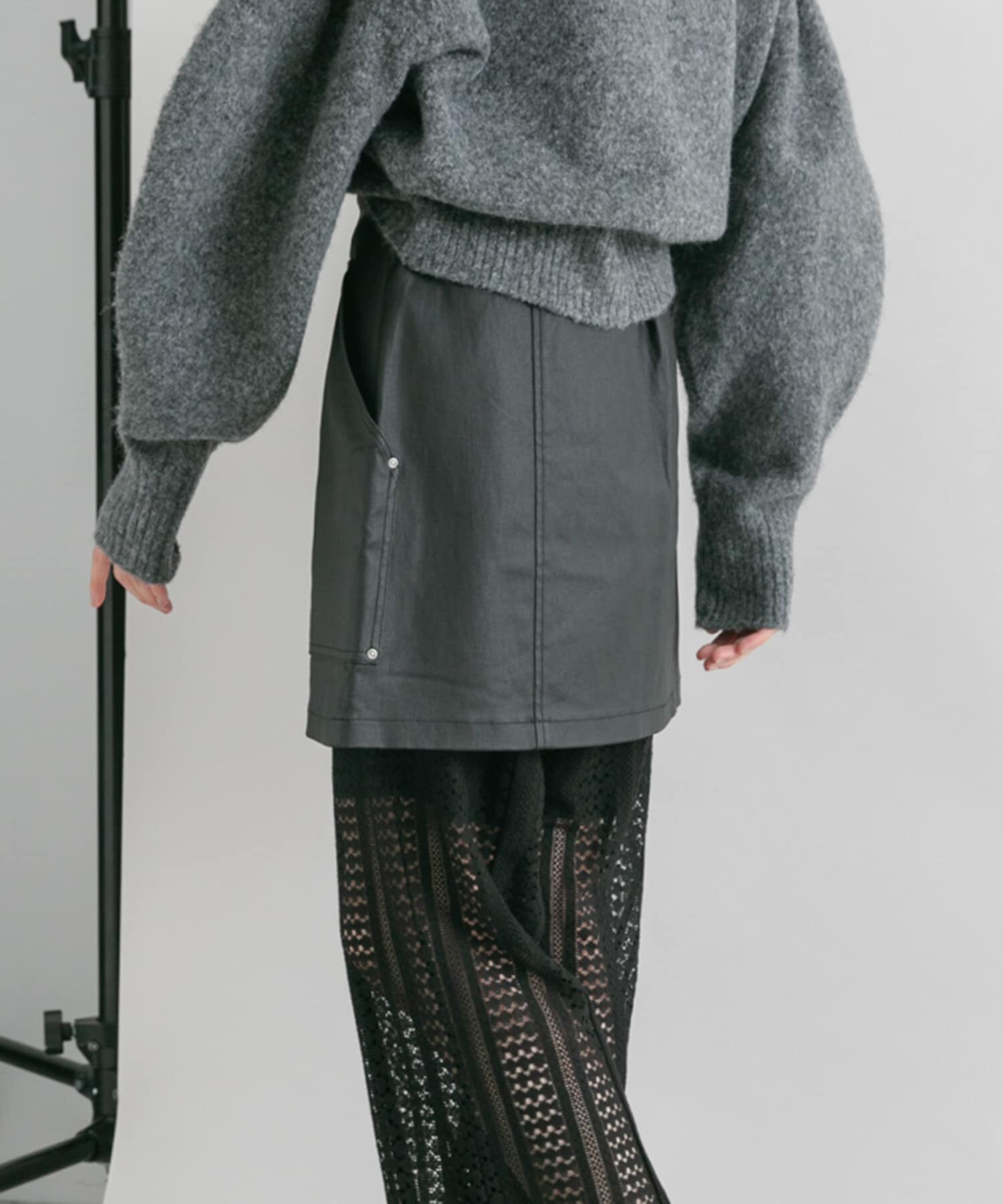  「コーティングミニスカート」|スカート|