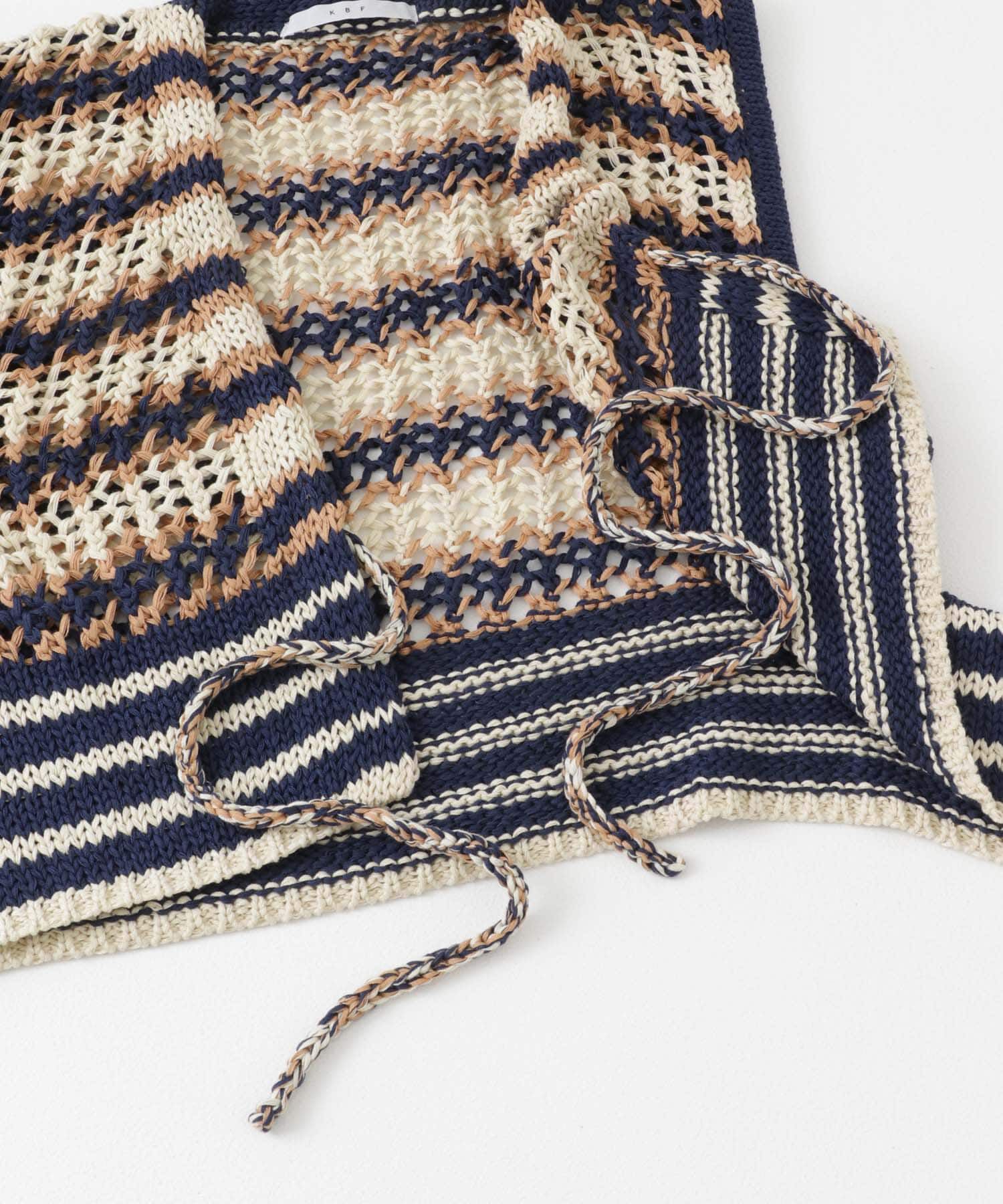  「2WAYボーダーベスト」|ニット・セーター|