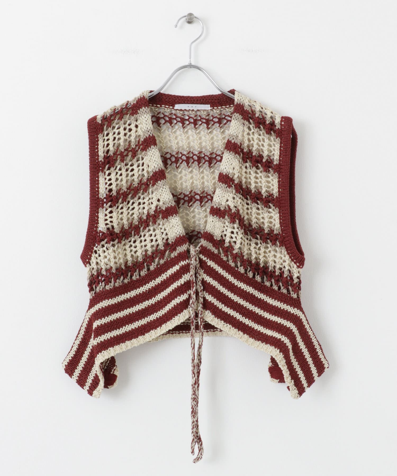  「2WAYボーダーベスト」|ニット・セーター|