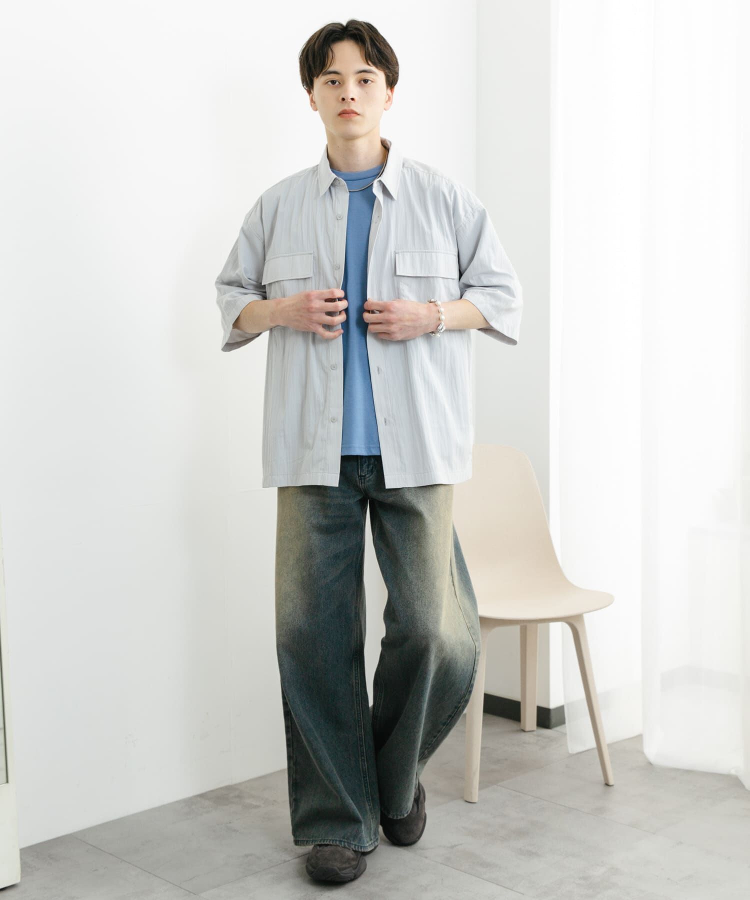 SENSE OF PLACE by URBAN RESEARCH「ワッシャーナイロンショートスリーブシャツ」|シャツ・ブラウス|