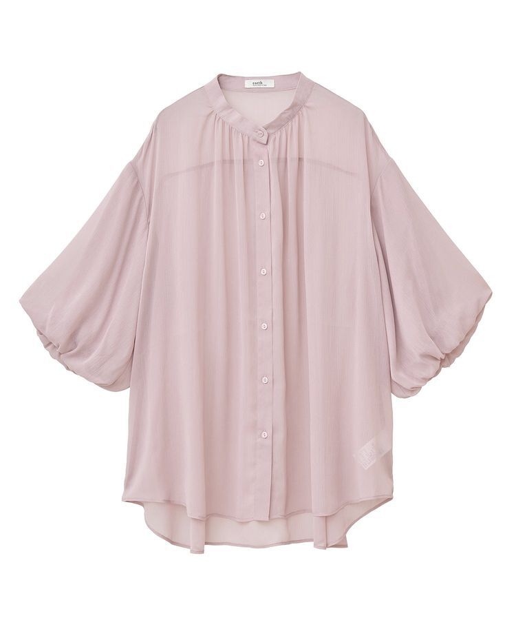 earth music&ecology「バルーンスリーブシアーシャツ」|シャツ・ブラウス|