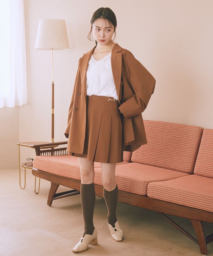 earth music&ecology「ビット付きミニスカート」|スカート|