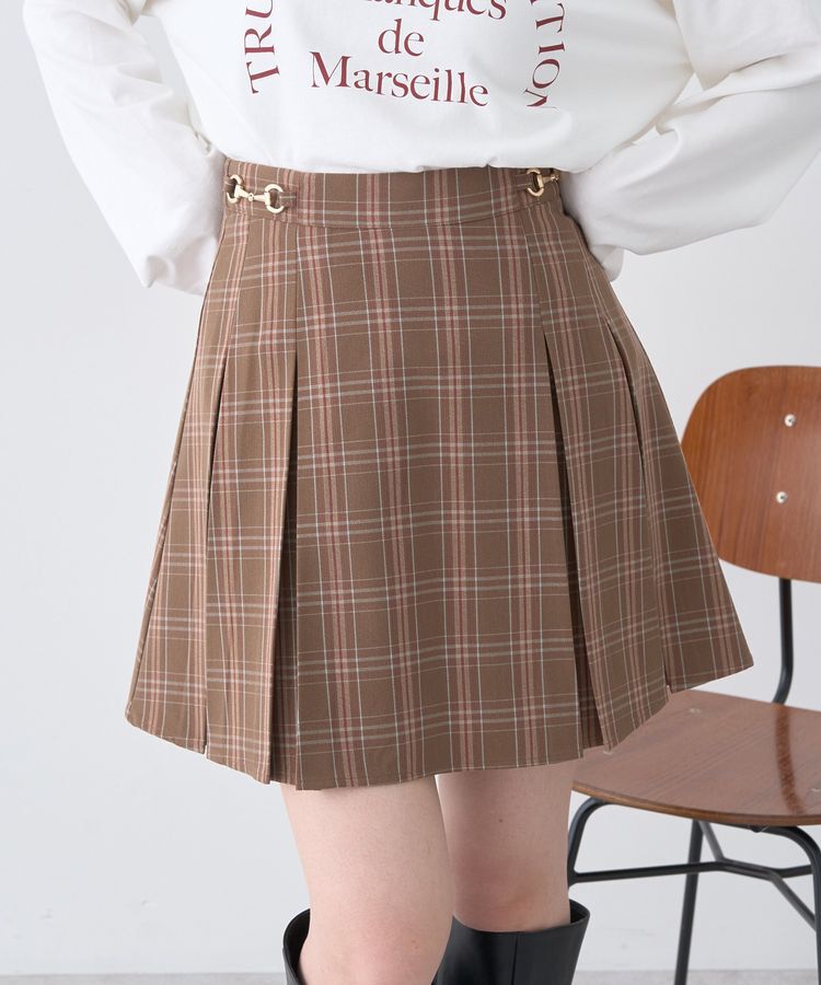 earth music&ecology「ビット付きミニスカート」|スカート|