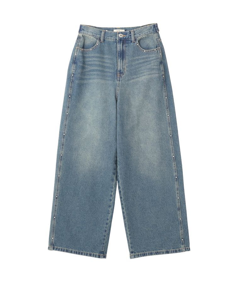 earth music&ecology「スタッズデニムパンツ」|デニム|