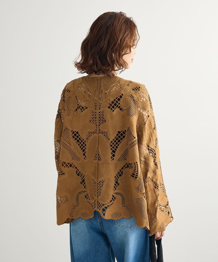 Green Parks「・ELENCARE DUE レーシーカーディガン」|カーディガン|