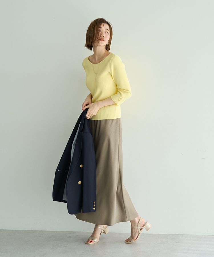 YECCA VECCA「サテンフレアスカート」|フレア|
