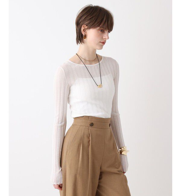 allureville「シアーリブプルオーバー」|ニット・セーター|