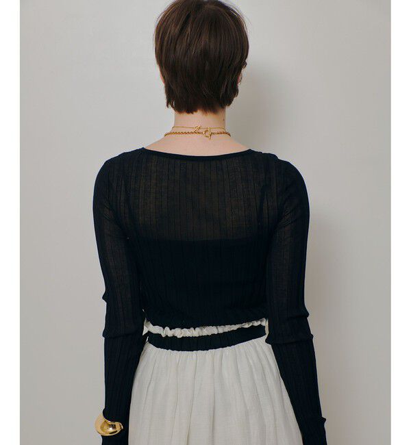 allureville「シアーリブプルオーバー」|ニット・セーター|