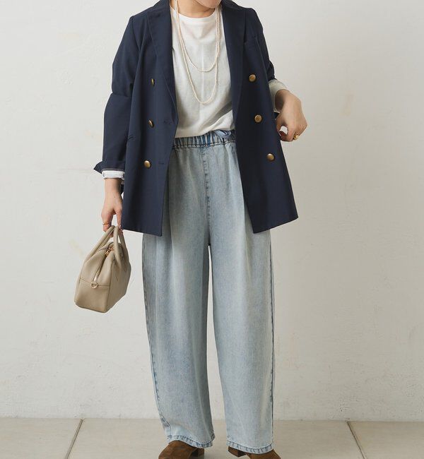  「リヨセル混デニムツータックイージーパンツ」|その他|