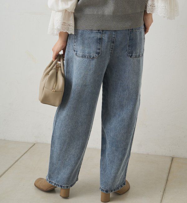  「リヨセル混デニムツータックイージーパンツ」|その他|