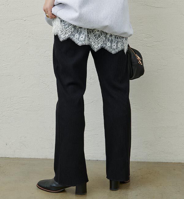  「【＠noricorico102企画】《-3キロ見え》微フレアリブパンツ」|その他|