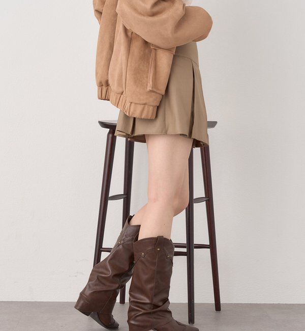  「サイドベルトプリーツスカート」|スカート|