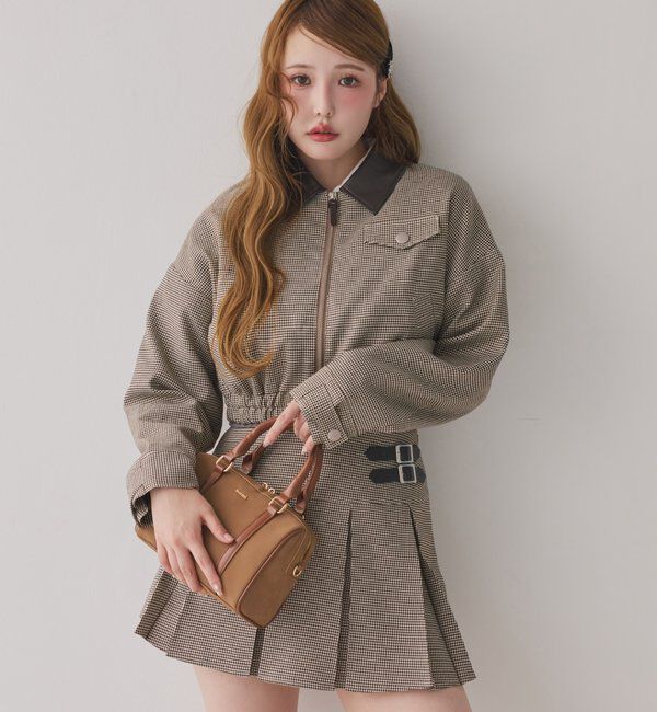  「サイドベルトプリーツスカート」|スカート|