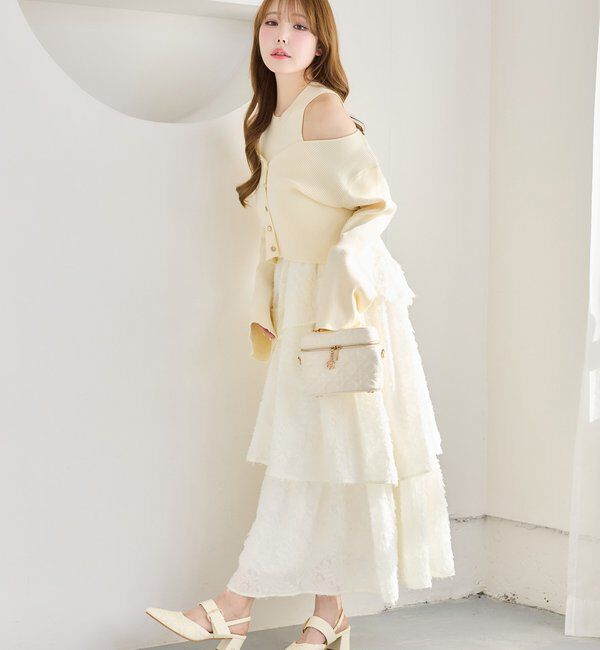  「カーデセットドッキングティアードワンピ」|ワンピース|