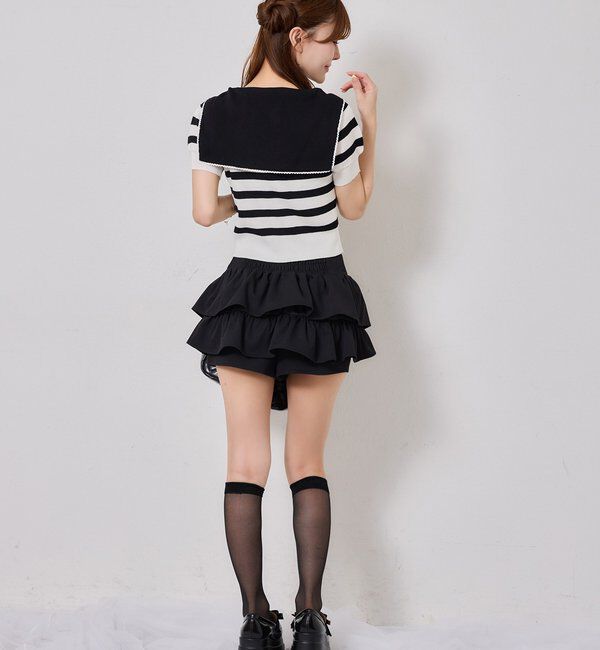  「チャーム付きティアードミニスカパン」|スカート|