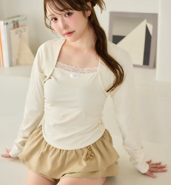  「チャーム付きティアードミニスカパン」|スカート|