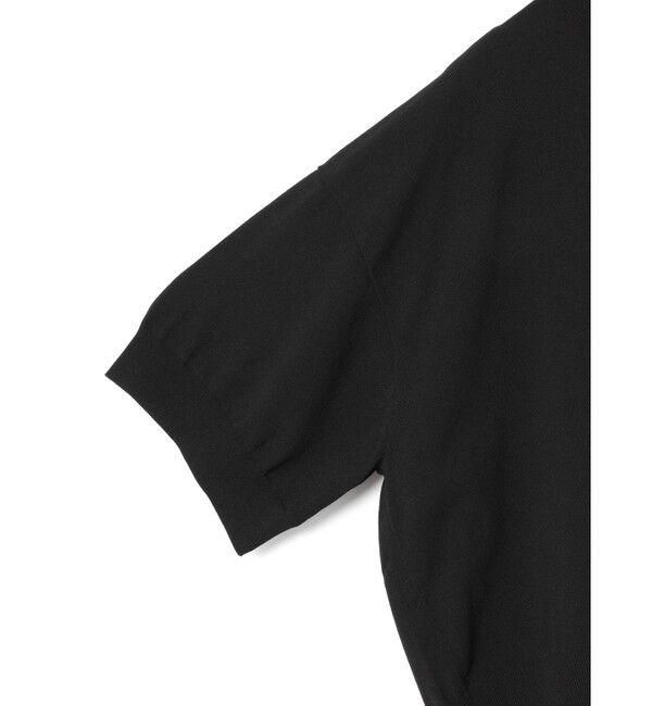 mizuiro ind「mizuiro ind クルーネックハーフスリーブプルオーバー」|ニット・セーター|