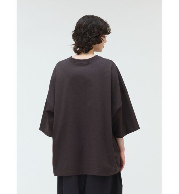 mizuiro ind「mizuiro ind クルーネックワイドチュニック」|Tシャツ・カットソー|