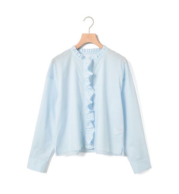 MARMARMAR「MARMARMAR フリルカラーシャツ」|シャツ・ブラウス|サックス