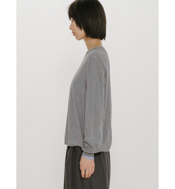 MIDIUMISOLID「MIDIUMISOLID for Ladies シアーレイヤードクルーネックプルオーバー」|Tシャツ・カットソー|