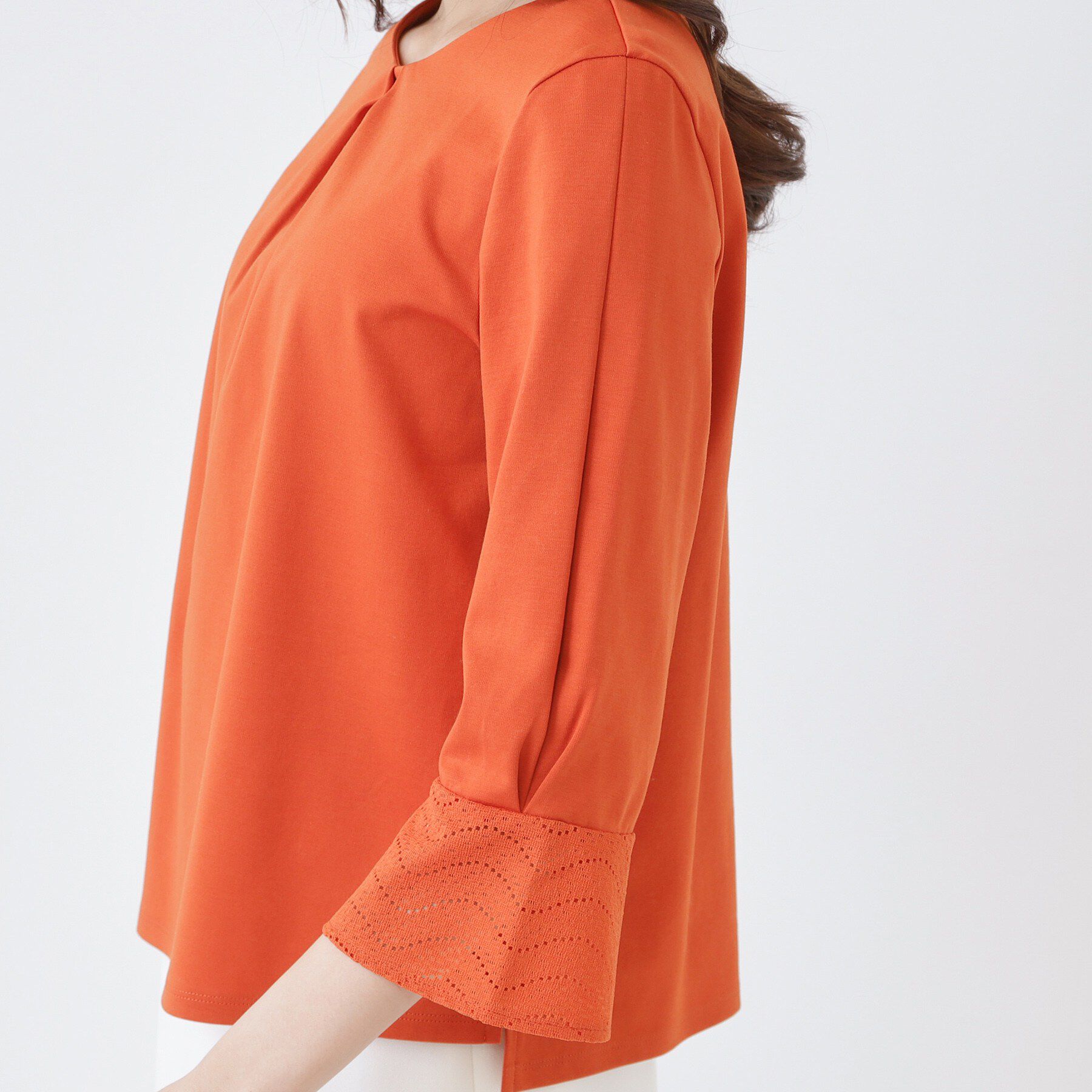 COUP DE CHANCE「【手洗い可／日本製】レース袖カットソー」|Tシャツ・カットソー|