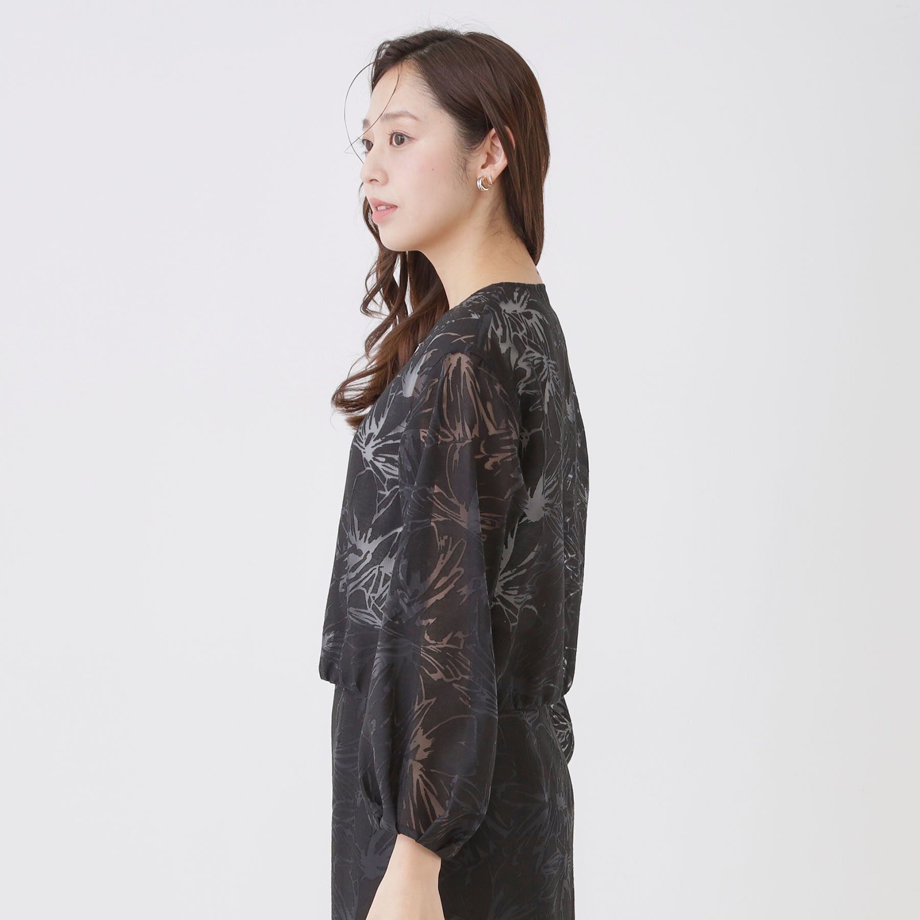 COUP DE CHANCE「【手洗い可／日本製／／セットアップ可】オパール花柄ブルゾン」|ブルゾン・スタジャン|