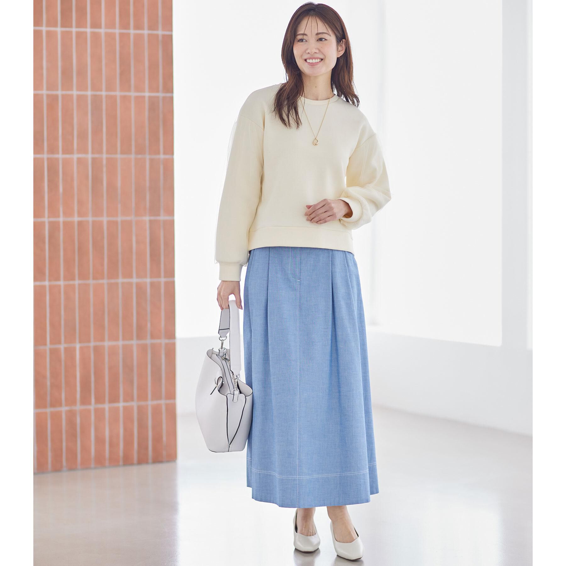 Reflect「ダンガリータックフレアスカート」|スカート|