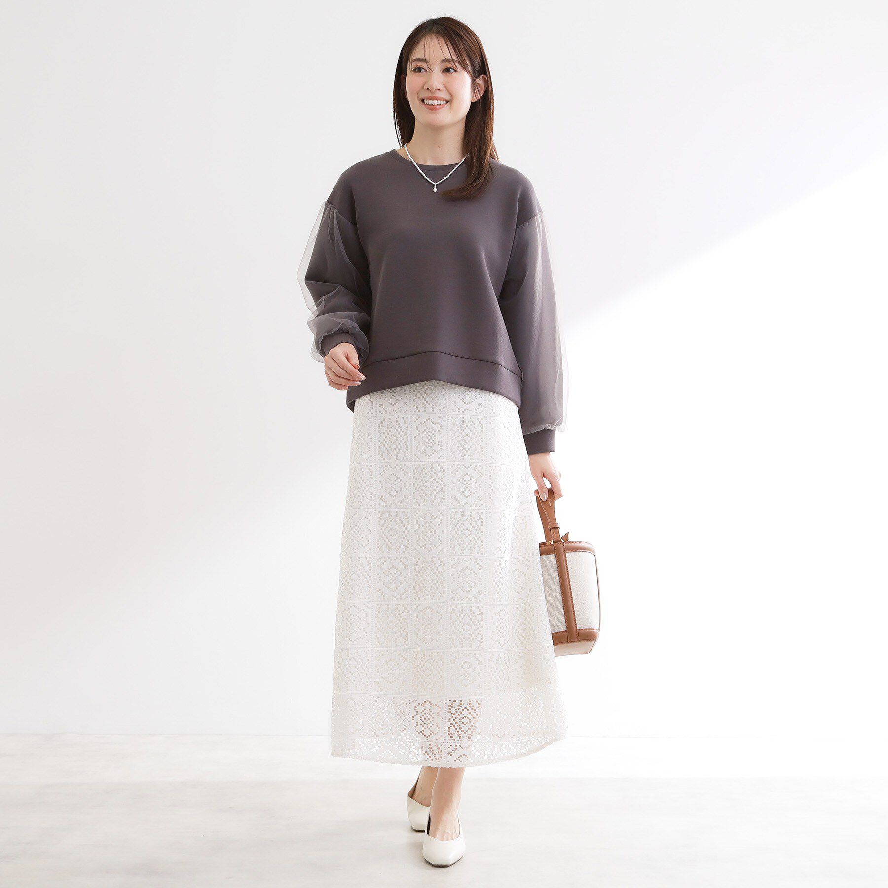 Reflect「【セットアップ可】レースミディアムスカート」|スカート|