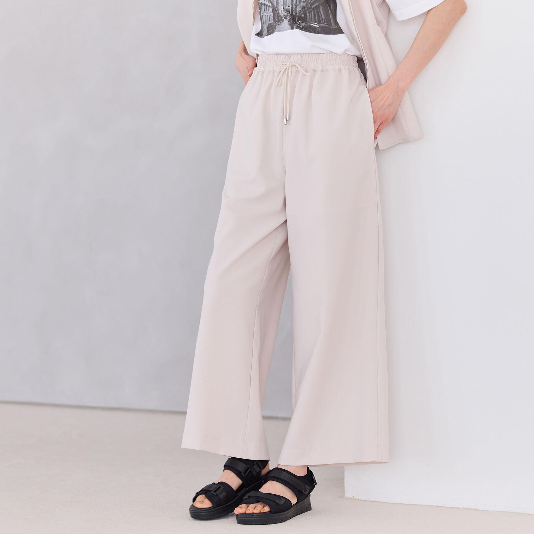 Reflect「【単品使い◎】ペプラムベスト＋リラクシーパンツセット」|スーツ|