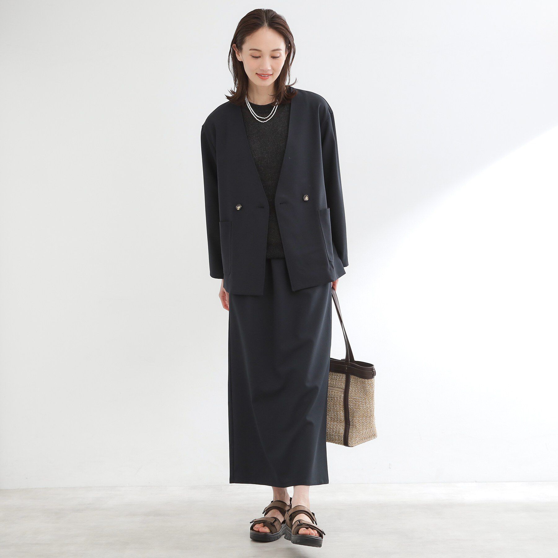 Reflect「【単品使い◎】ジャケット＋ナロースカートセット」|スーツ|