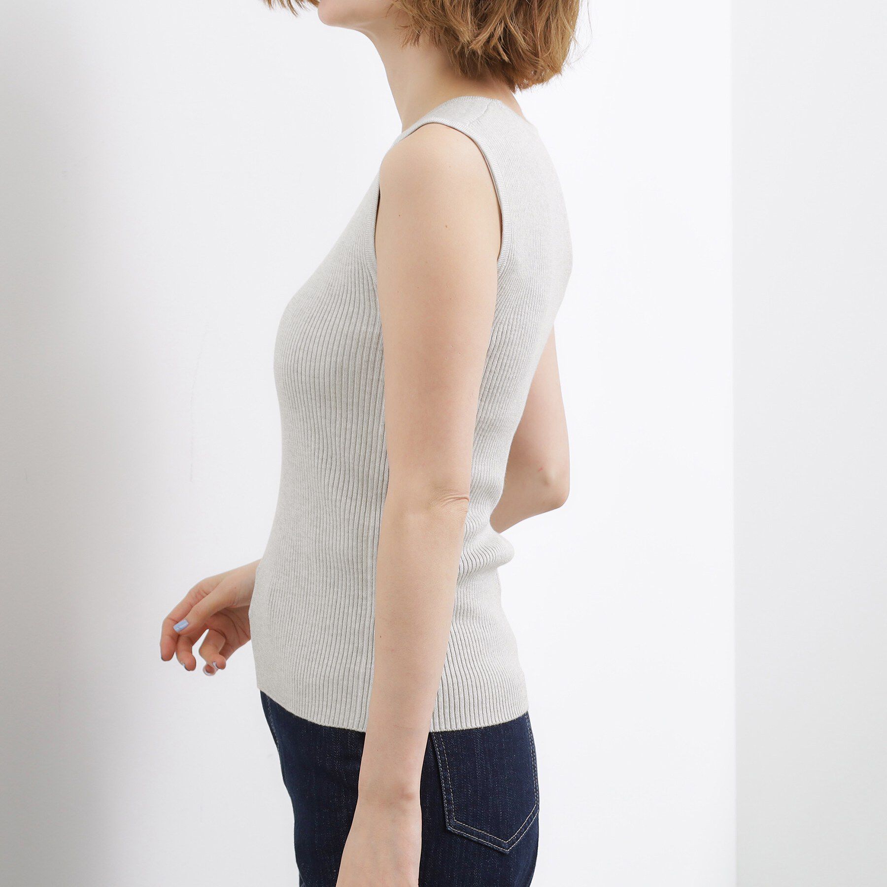 grove「リブラメニットタンク」|キャミソール|