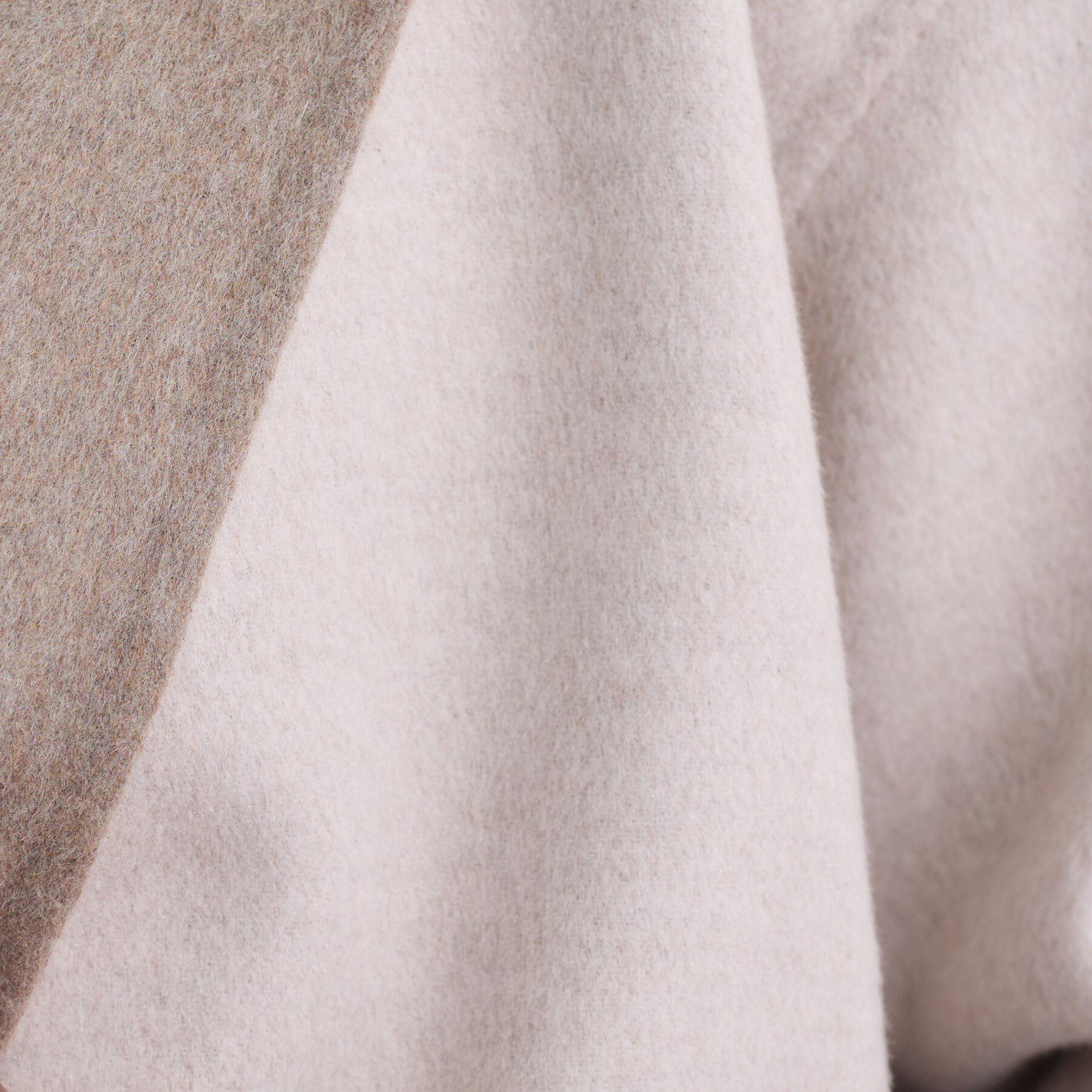 INDIVI「【配色デザイン／ショート丈】ウールリバー ノーカラーコート」|ノーカラーコート|