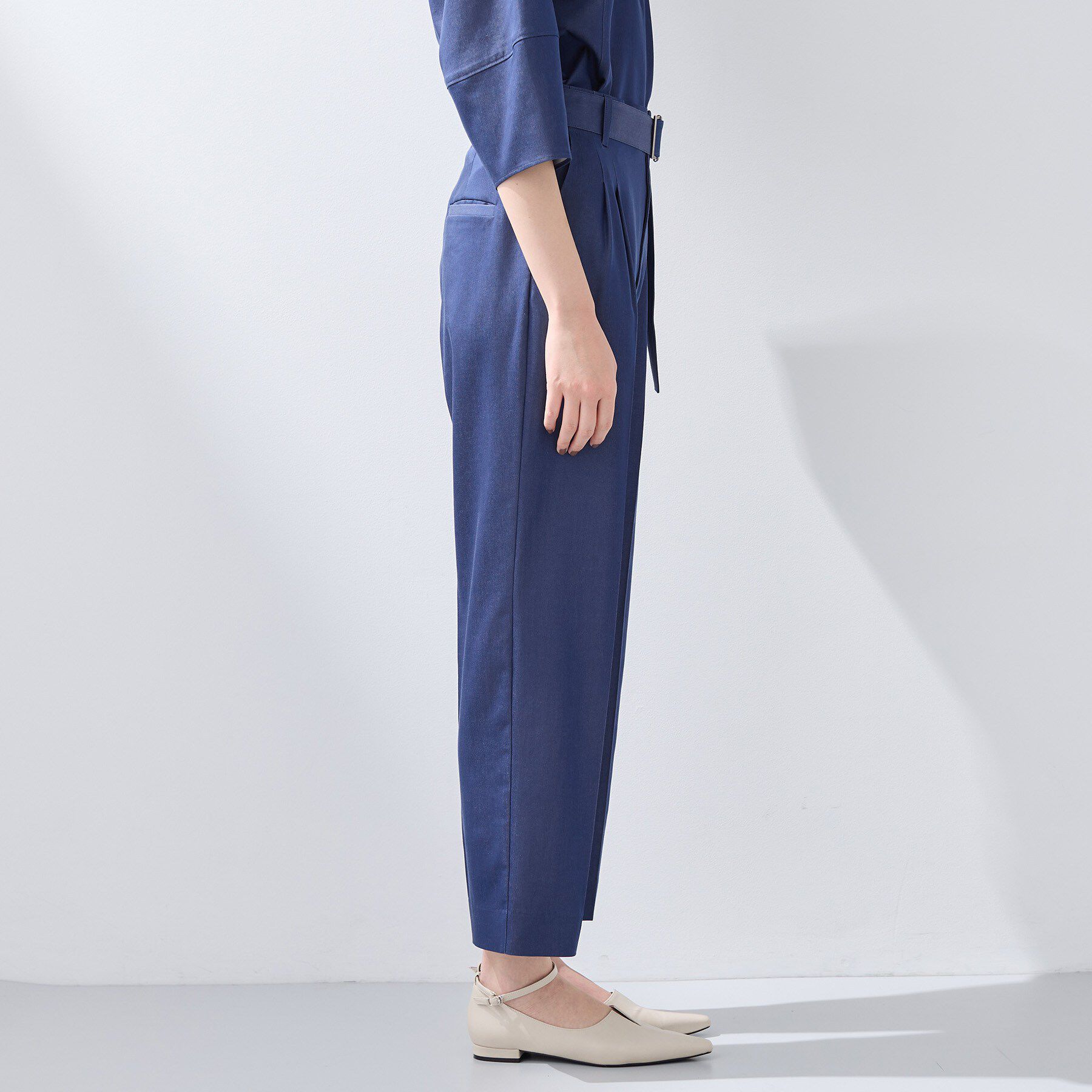 INDIVI「【洗える／UVケア／SETUP可能】デニムライクテーパードパンツ」|その他|