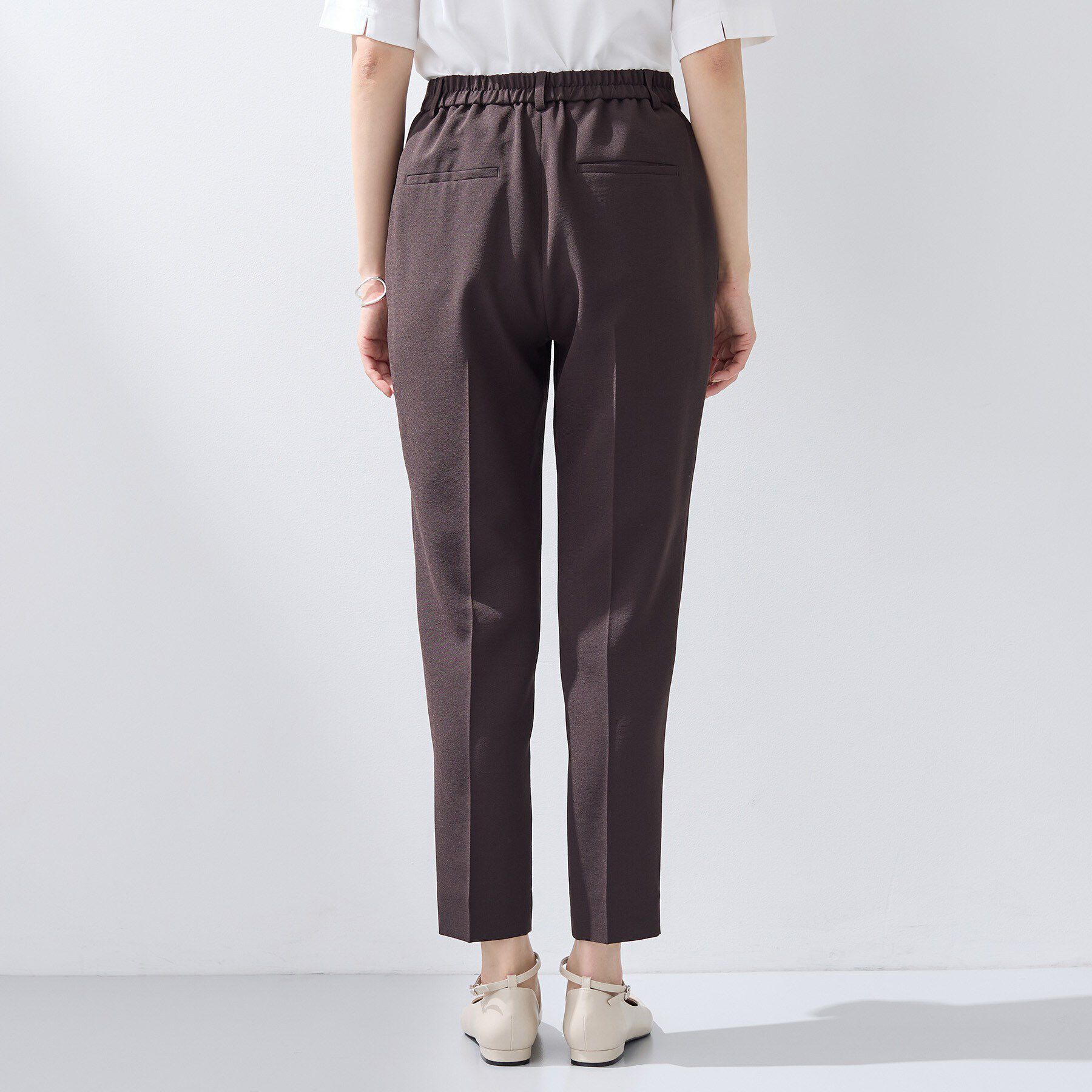 INDIVI「【洗える／UVケア／麻調】テーパードパンツ」|その他|